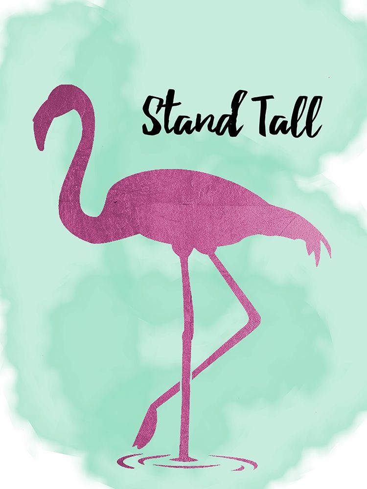 Stand Tall Hot Flamingo art print by Victoria Brown for $57.95 CAD