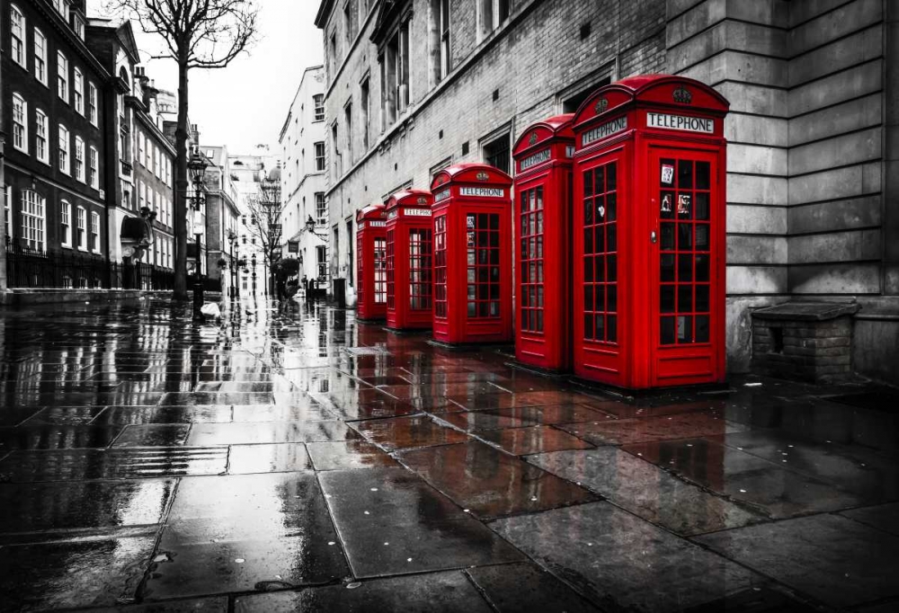 London Phone Booths art print by Victoria Brown for $57.95 CAD