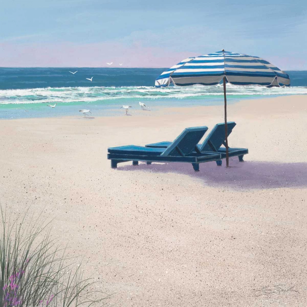 Beach Umbrella art print by Lin Seslar for $57.95 CAD