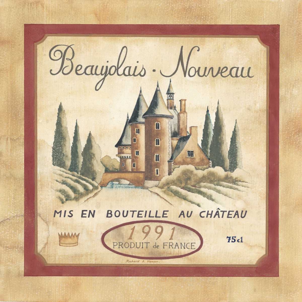 Beaujolais Nouveau 1991 art print by Richard Henson for $57.95 CAD
