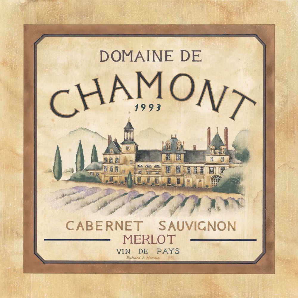 Domaine de Chamont 1993 art print by Richard Henson for $57.95 CAD
