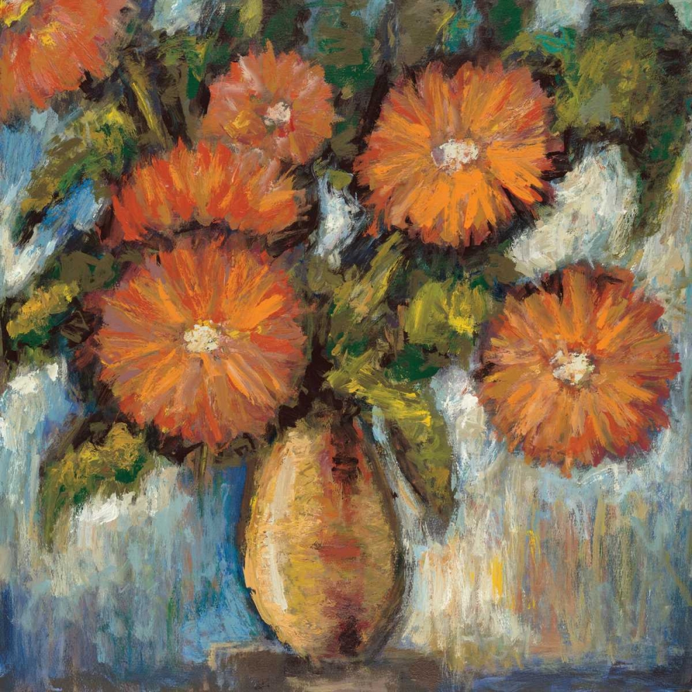 Orange Poppies I art print by Tina for $57.95 CAD