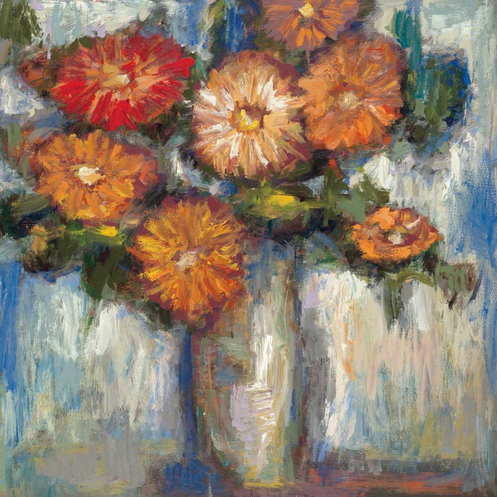 Orange Poppies II art print by Tina for $57.95 CAD