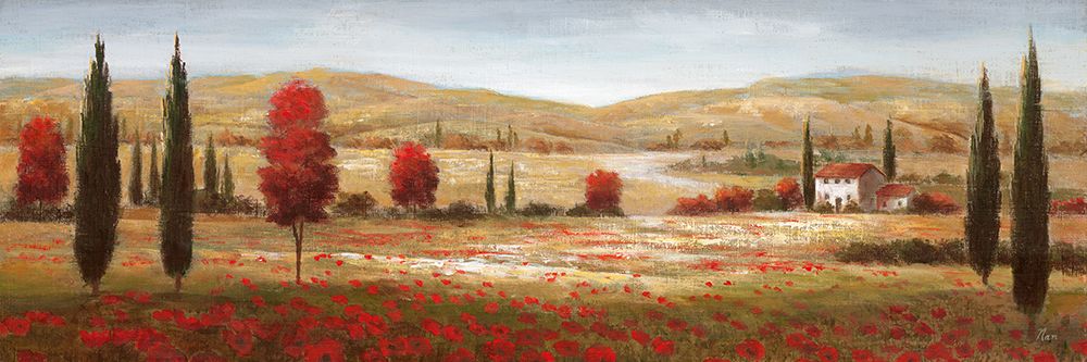 Tuscan Poppies I art print by Nan for $57.95 CAD