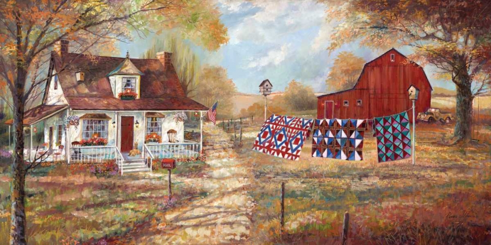 Afternoon Quilting art print by Ruane Manning for $57.95 CAD