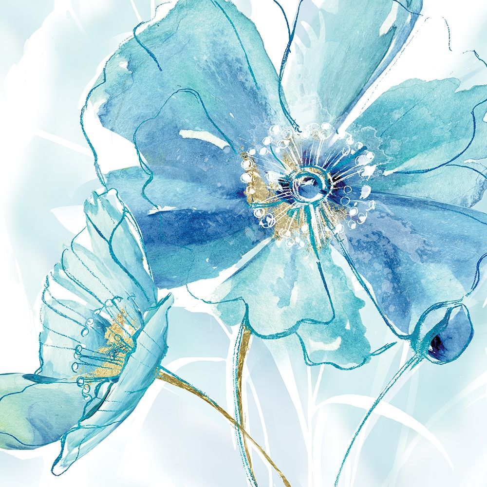 Blue Spring Poppy I art print by Maria Donovan for $57.95 CAD