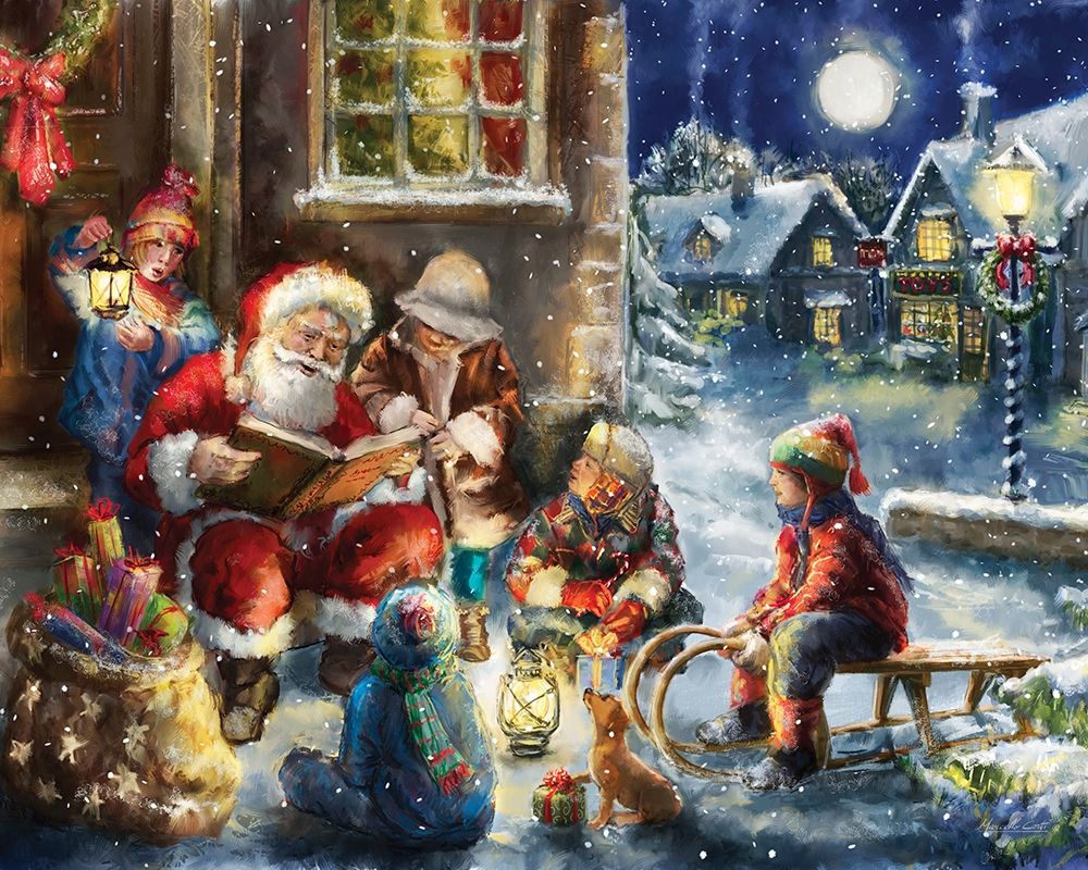 Story Time Santa art print by Marcello Corti for $57.95 CAD
