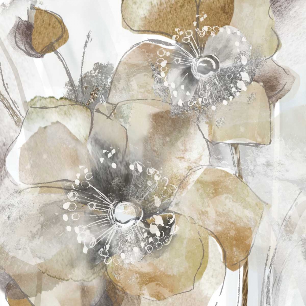 Taupe Spring Poppy art print by Maria Donovan for $57.95 CAD