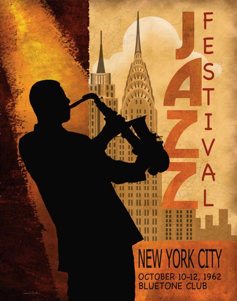 1962 Jazz in New York art print by Conrad Knutsen for $57.95 CAD