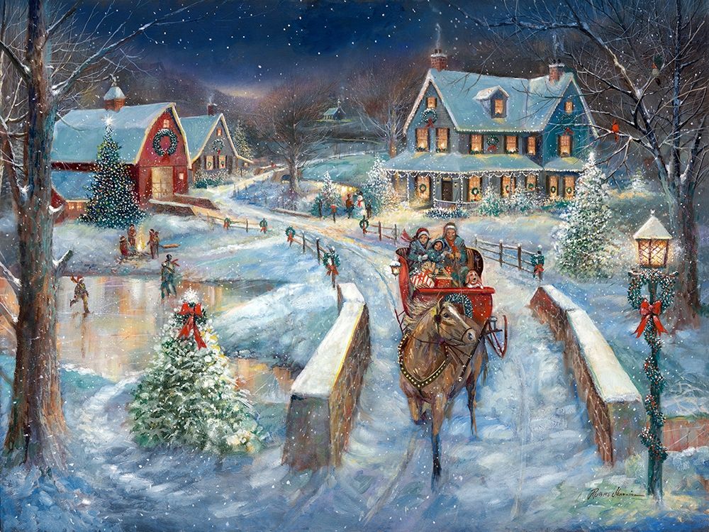 Evening Sleigh Bells art print by Ruane Manning for $57.95 CAD