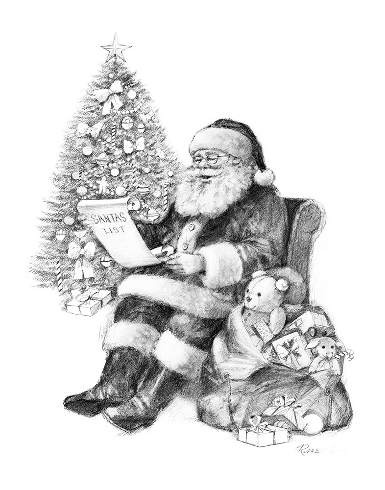 Santas List art print by Ruane Manning for $57.95 CAD