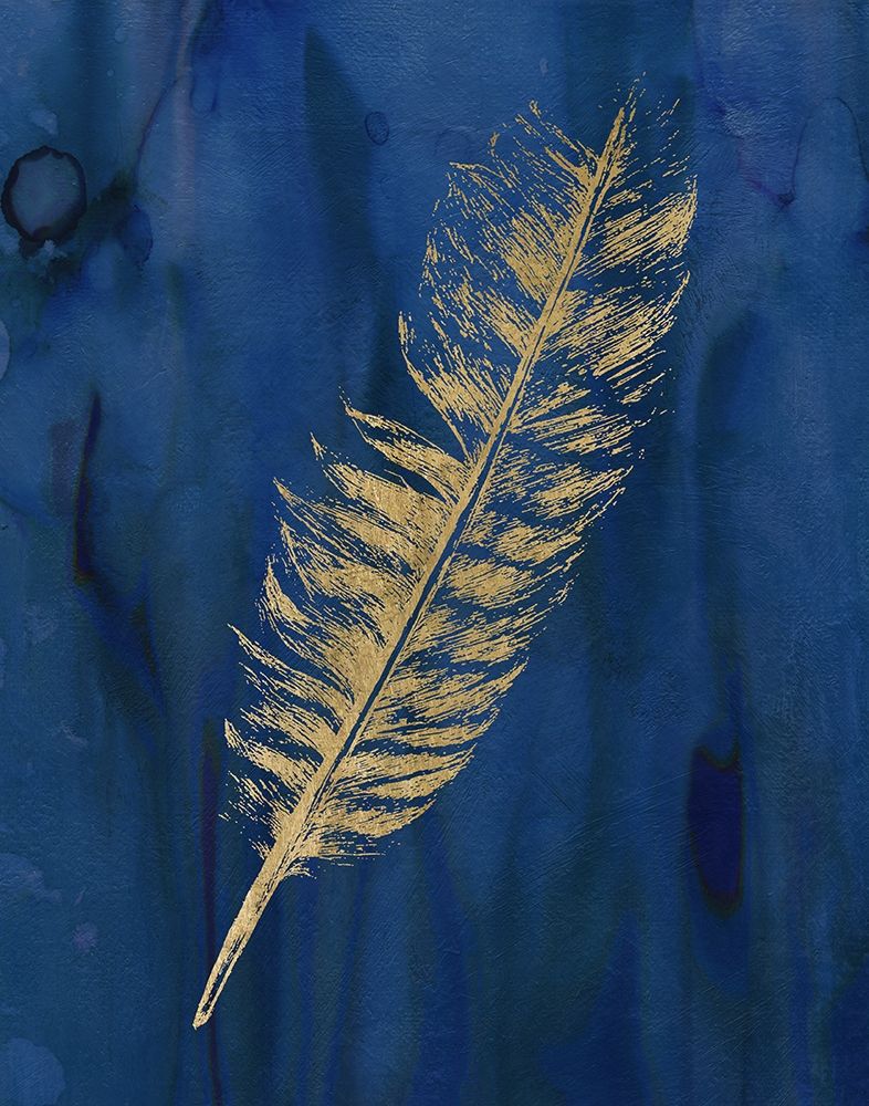 Golden Feather I art print by Carol Robinson for $57.95 CAD