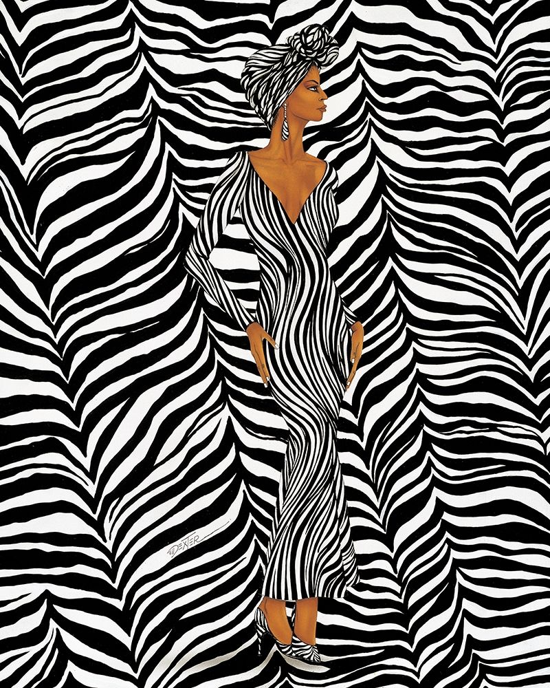 Zebra Inspired Fashion art print by Dexter Griffin for $57.95 CAD