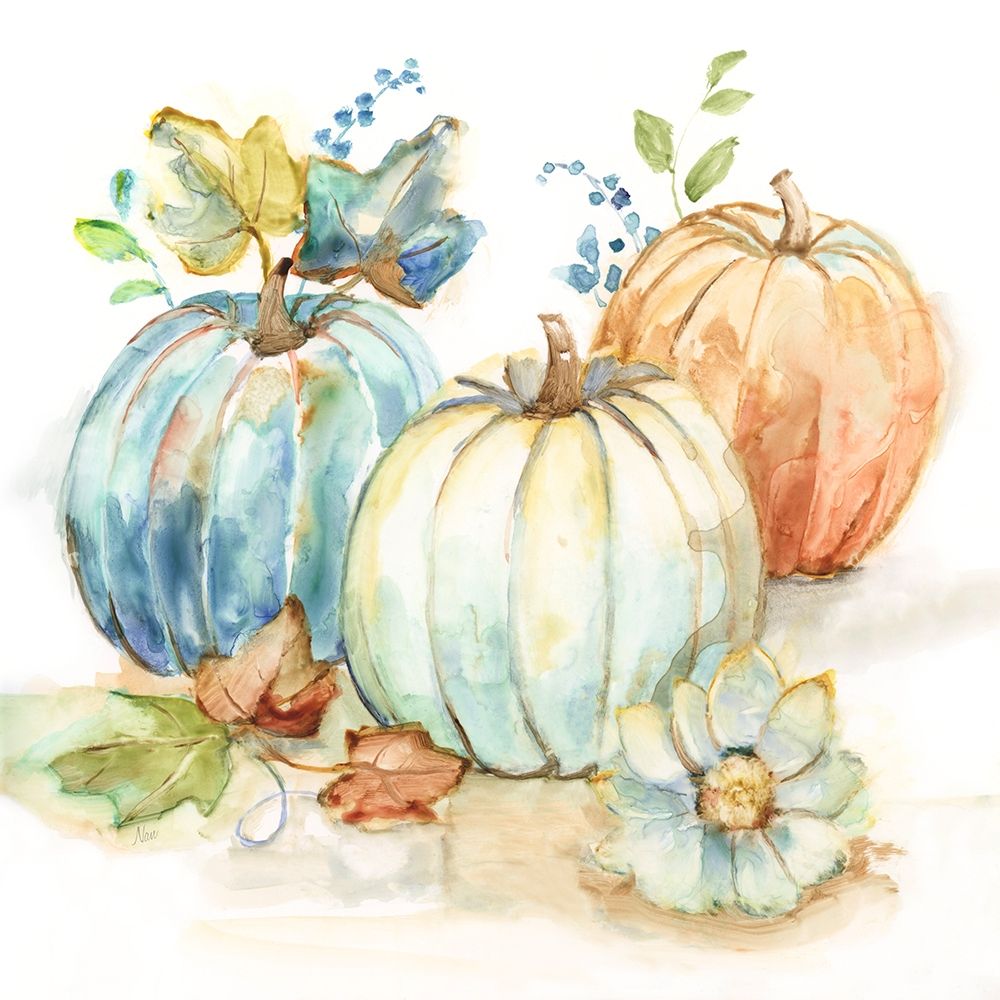 First Harvest Pumpkins I art print by Nan for $57.95 CAD