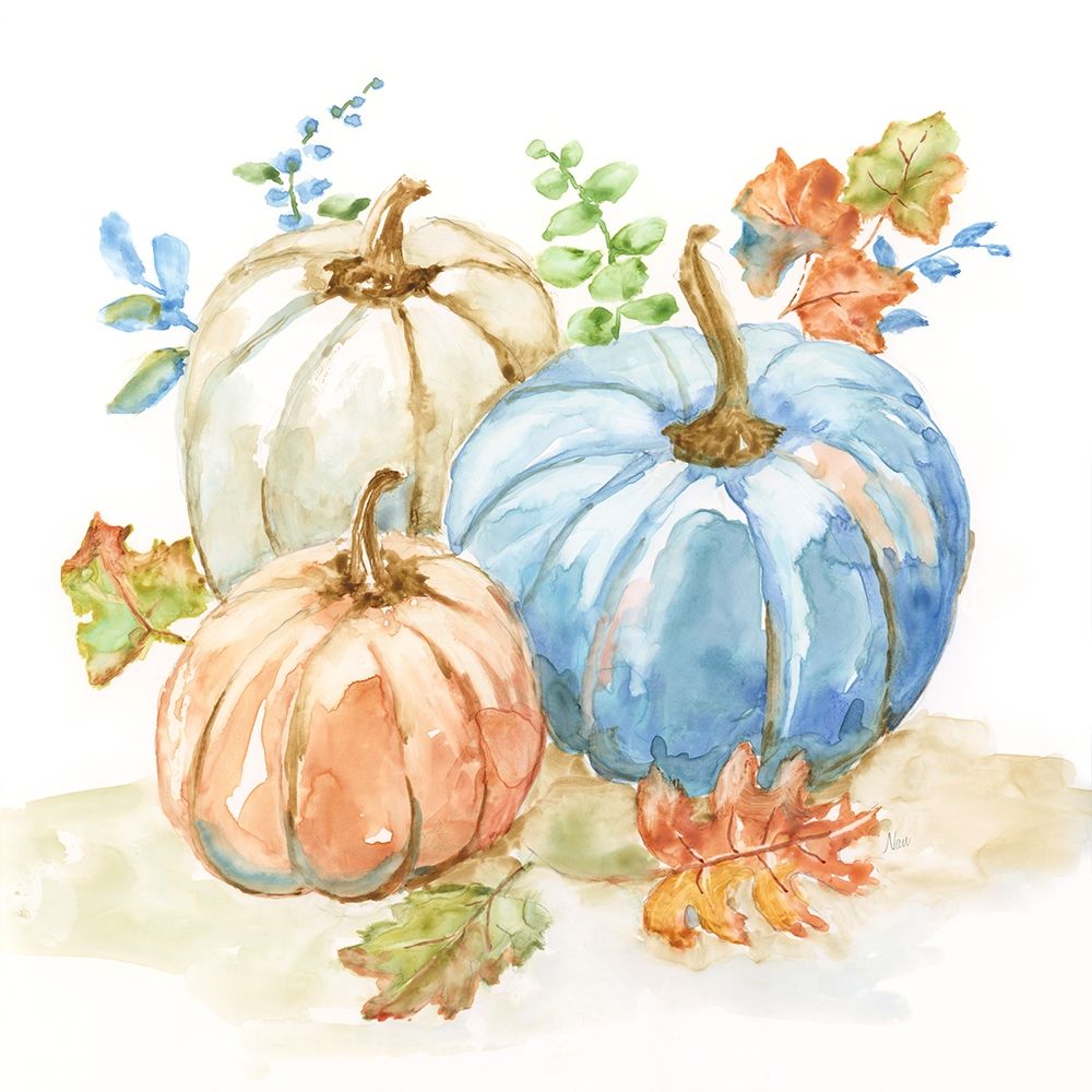 First Harvest Pumpkins II art print by Nan for $57.95 CAD