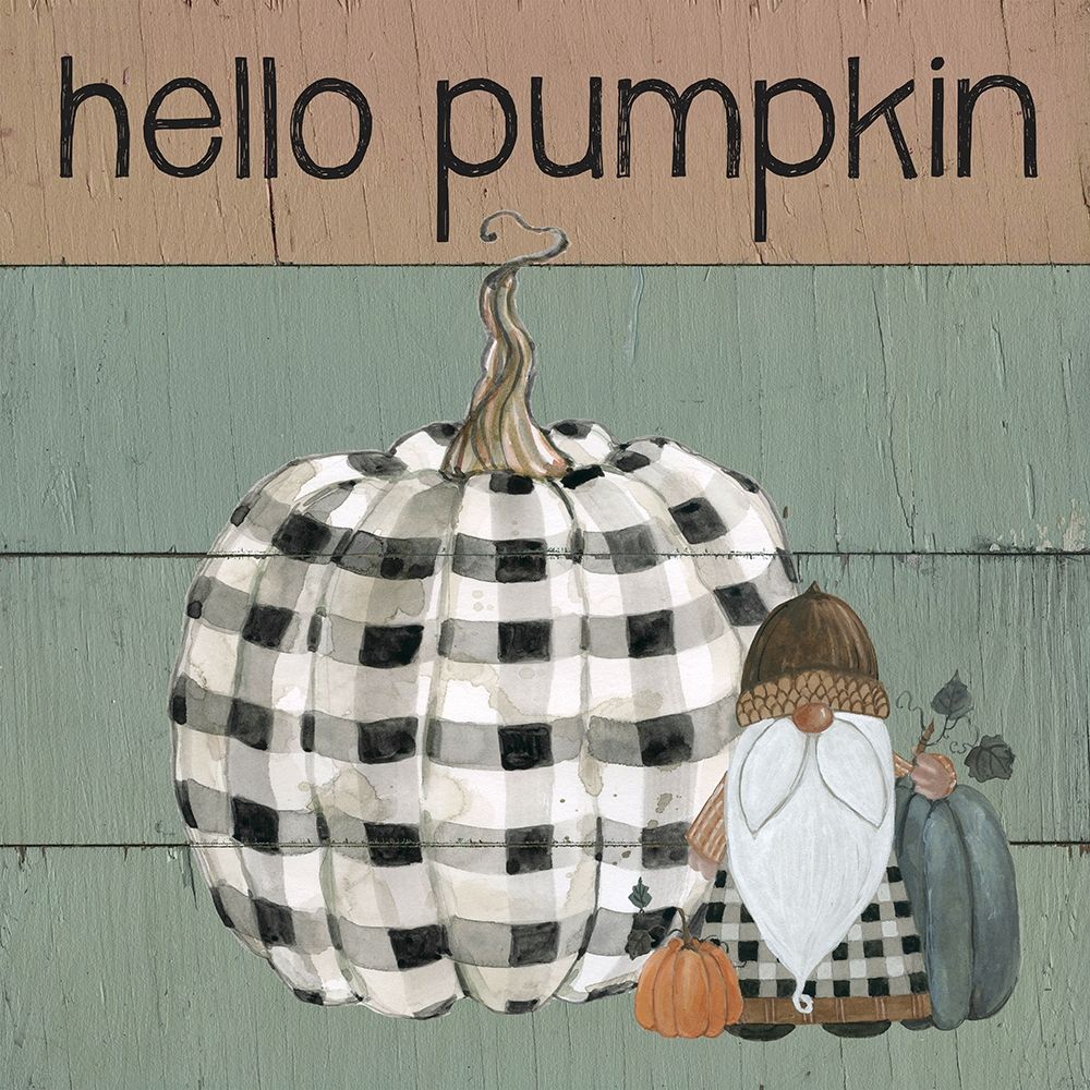Harvest Gnomes Hello Pumpkin art print by Livi Finn for $57.95 CAD
