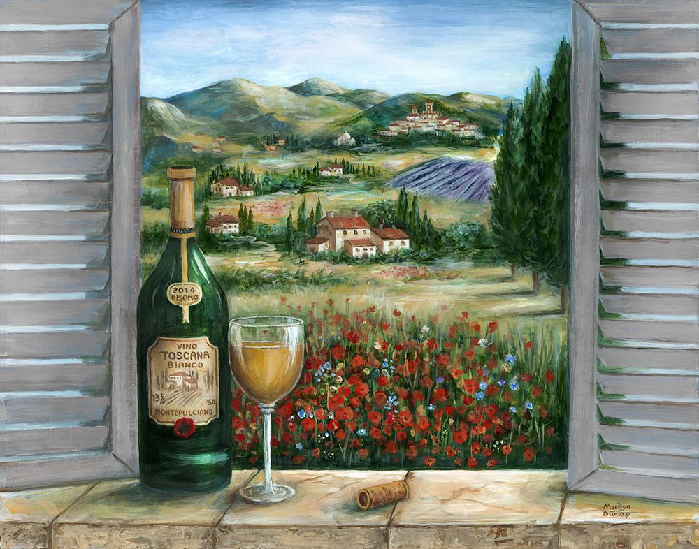 Tuscan White and Poppies art print by Marilyn Dunlap for $57.95 CAD
