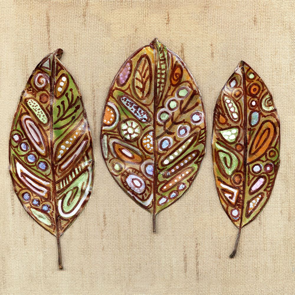 Bohemian Leaf Trio I art print by Merri Pattinian for $57.95 CAD