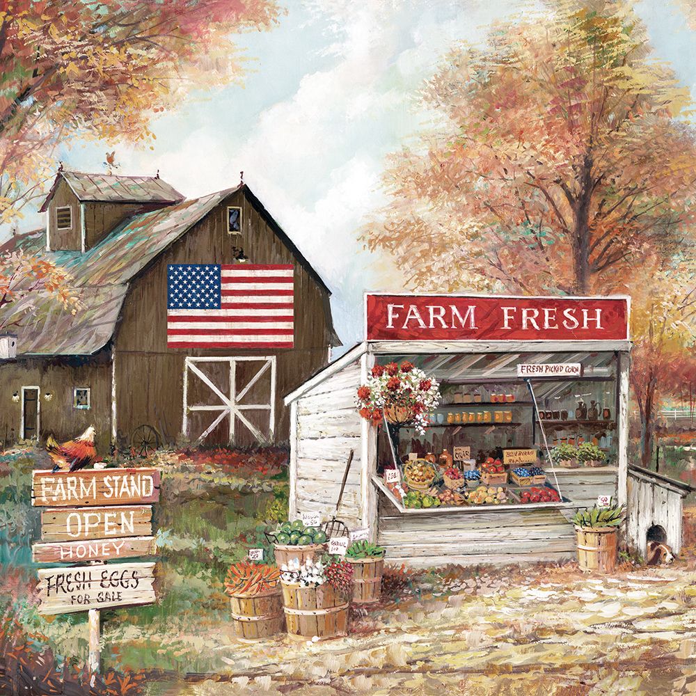 Farm Stand art print by Ruane Manning for $57.95 CAD