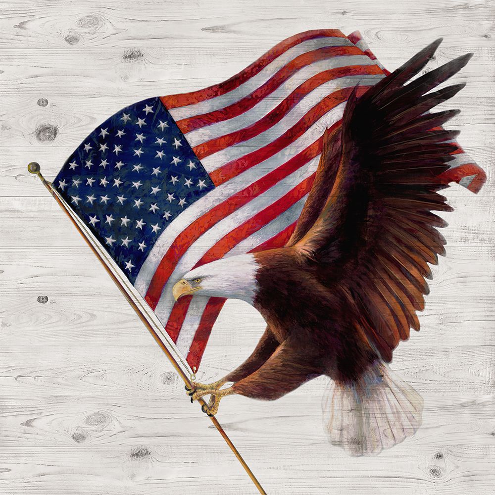 Patriotic Eagle art print by Ruane Manning for $57.95 CAD