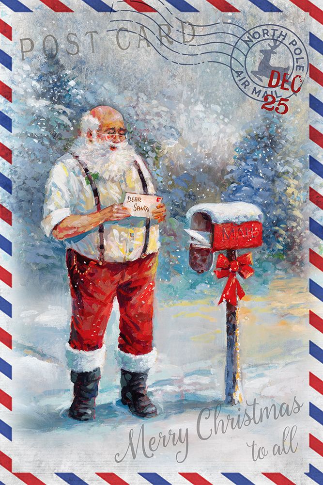 Postcard to Santa art print by Ruane Manning for $57.95 CAD