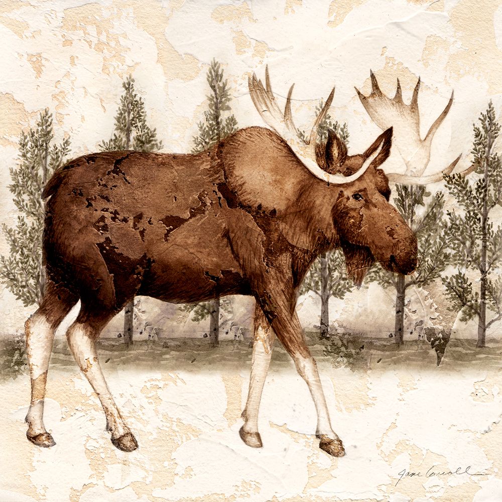 Lodge Moose art print by Jane Carroll for $57.95 CAD