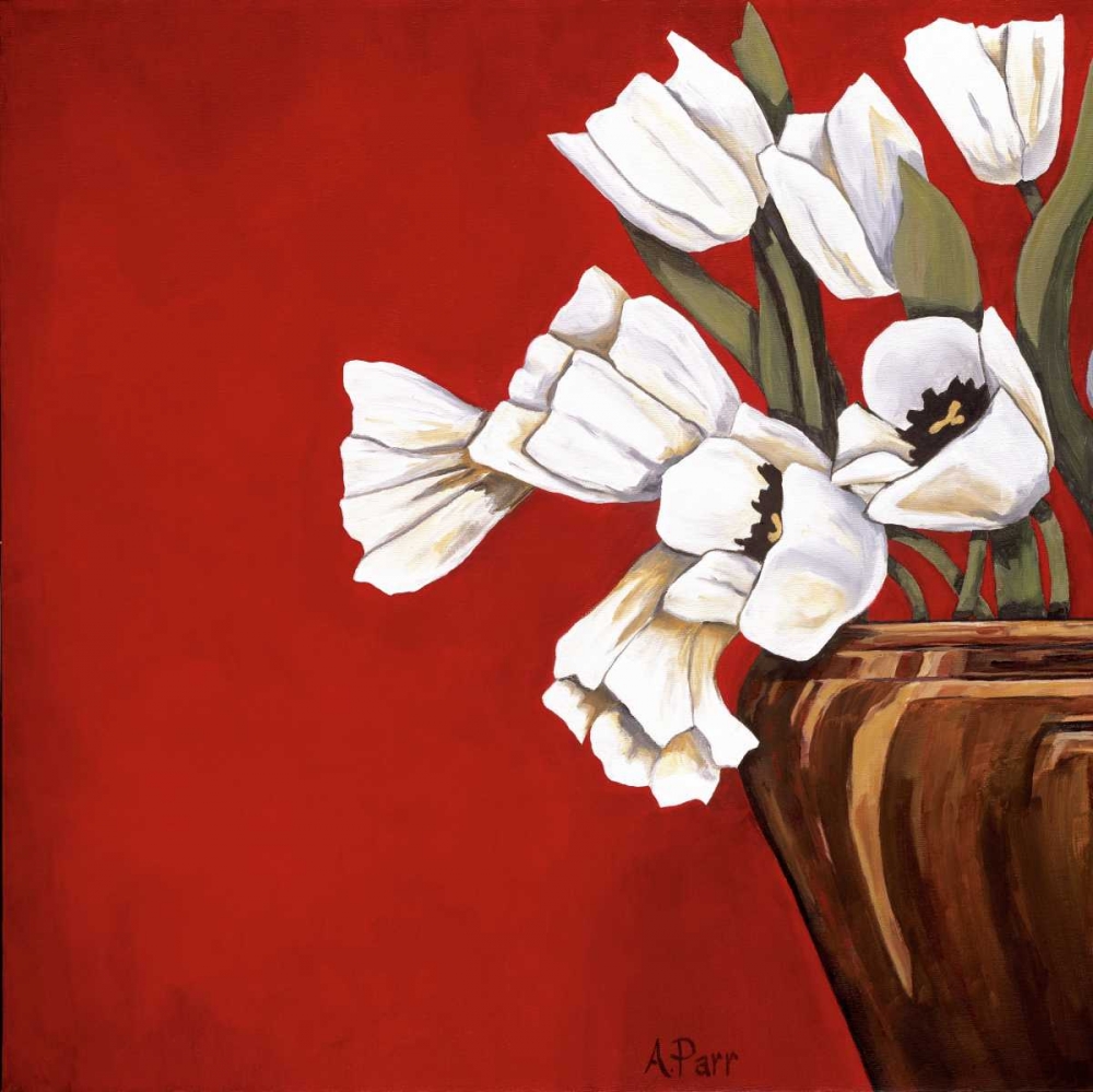 Tulips on Red art print by Ann Parr for $57.95 CAD
