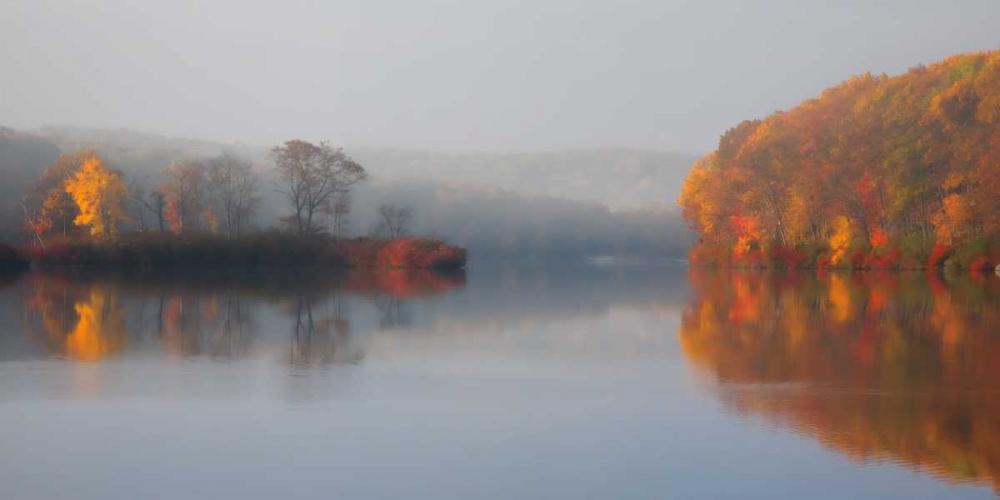 Early Fall Morning at the Lake art print by Michael Cahill for $57.95 CAD