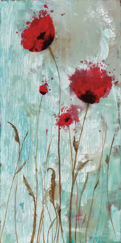 Splash Poppies II art print by Catherine Brink for $57.95 CAD