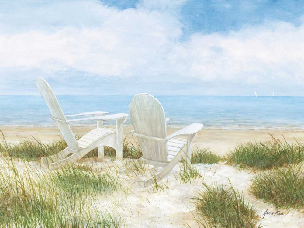 Beach Chairs art print by Arnie Fisk for $57.95 CAD
