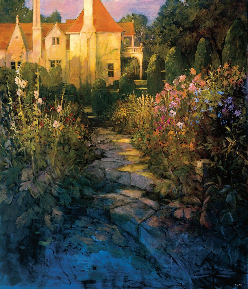 Garden Walk at Sunset art print by Philip Craig for $57.95 CAD