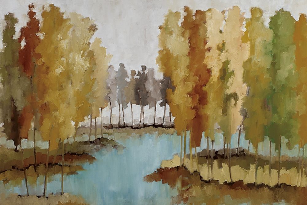 Lake View - Trees art print by Jacqueline Ellens for $57.95 CAD
