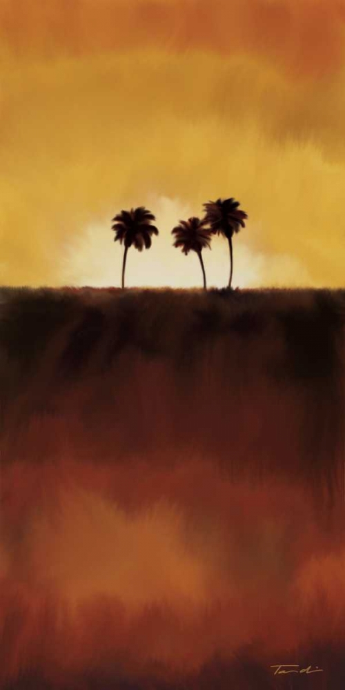 Sunset Palm I art print by Tandi Venter for $57.95 CAD