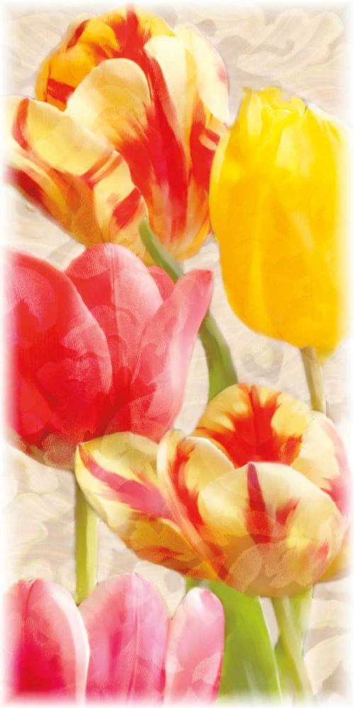 Glowing Tulips I art print by Janel Pahl for $57.95 CAD