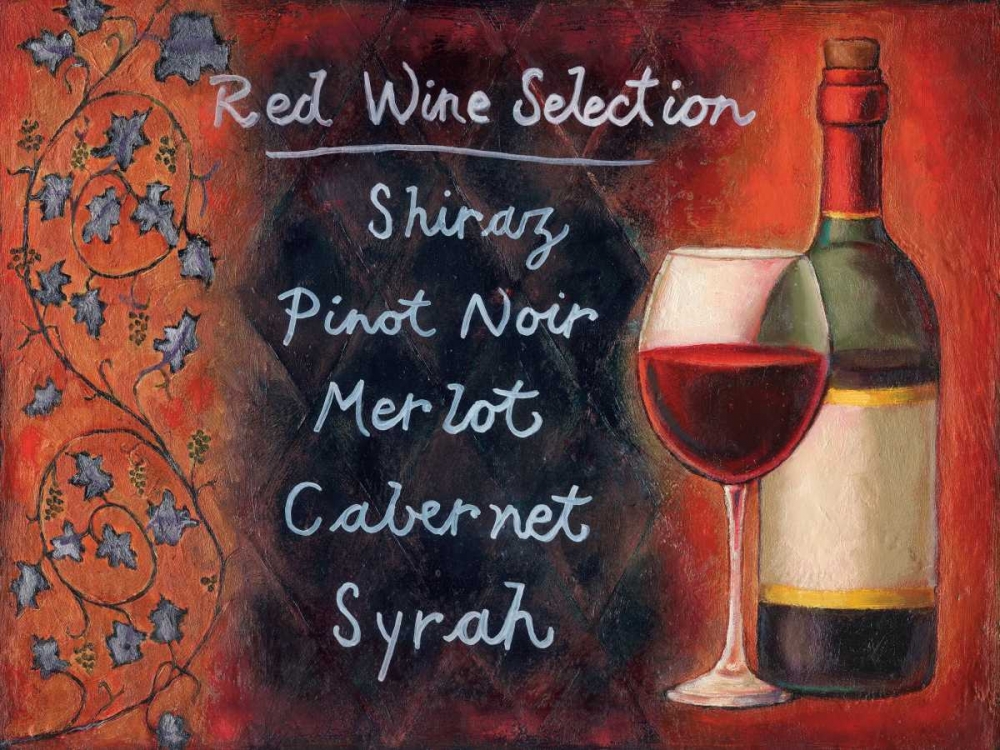 Red Wine Selection art print by Will Rafuse for $57.95 CAD