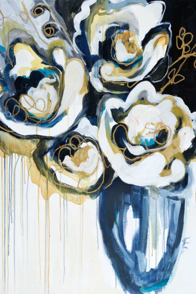 Blooms in Sea Foam art print by Angela Maritz for $57.95 CAD