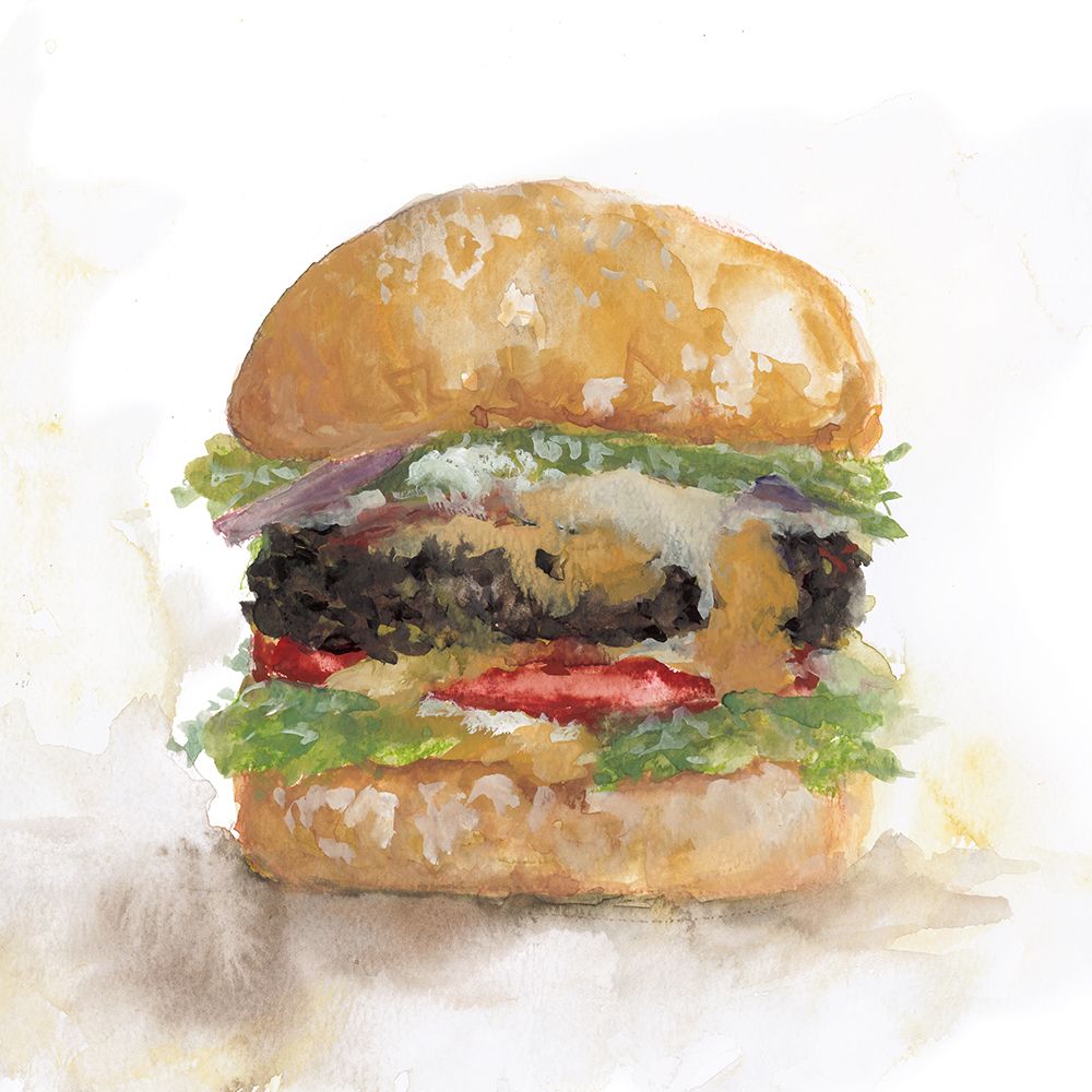Burger art print by Studio Pasion-Fox for $57.95 CAD