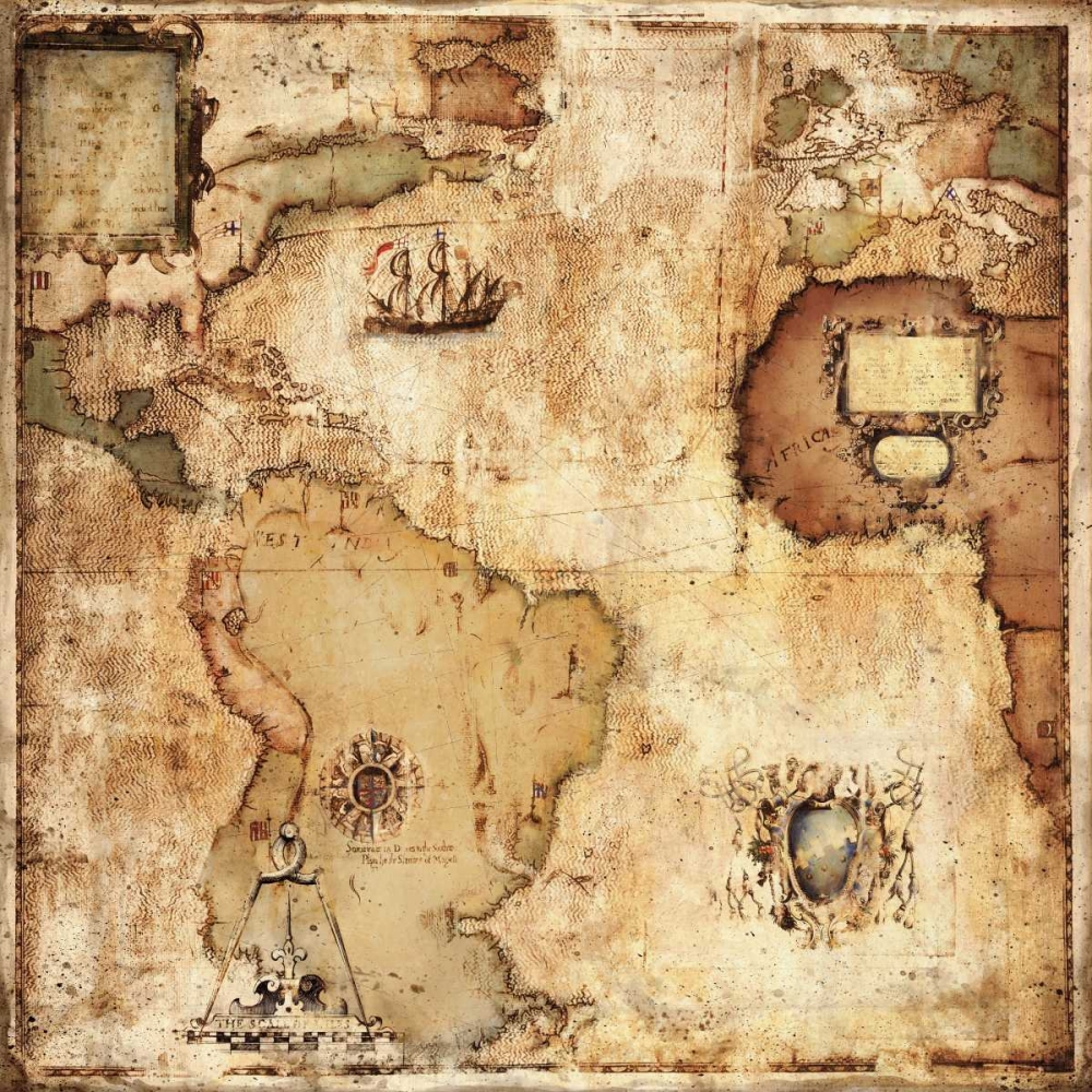Map of Discovery art print by Paul Panossian for $57.95 CAD
