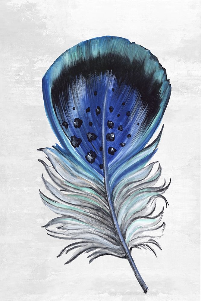 Indigo Feather III art print by Eva Watts for $57.95 CAD