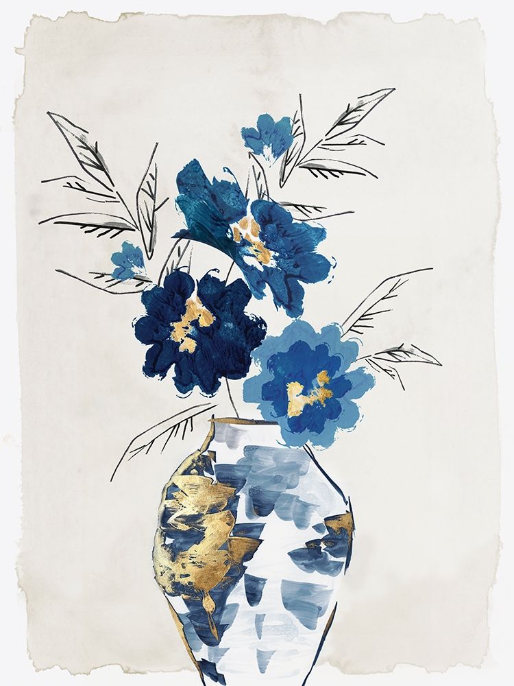 Sapphire Vase art print by Eva Watts for $57.95 CAD