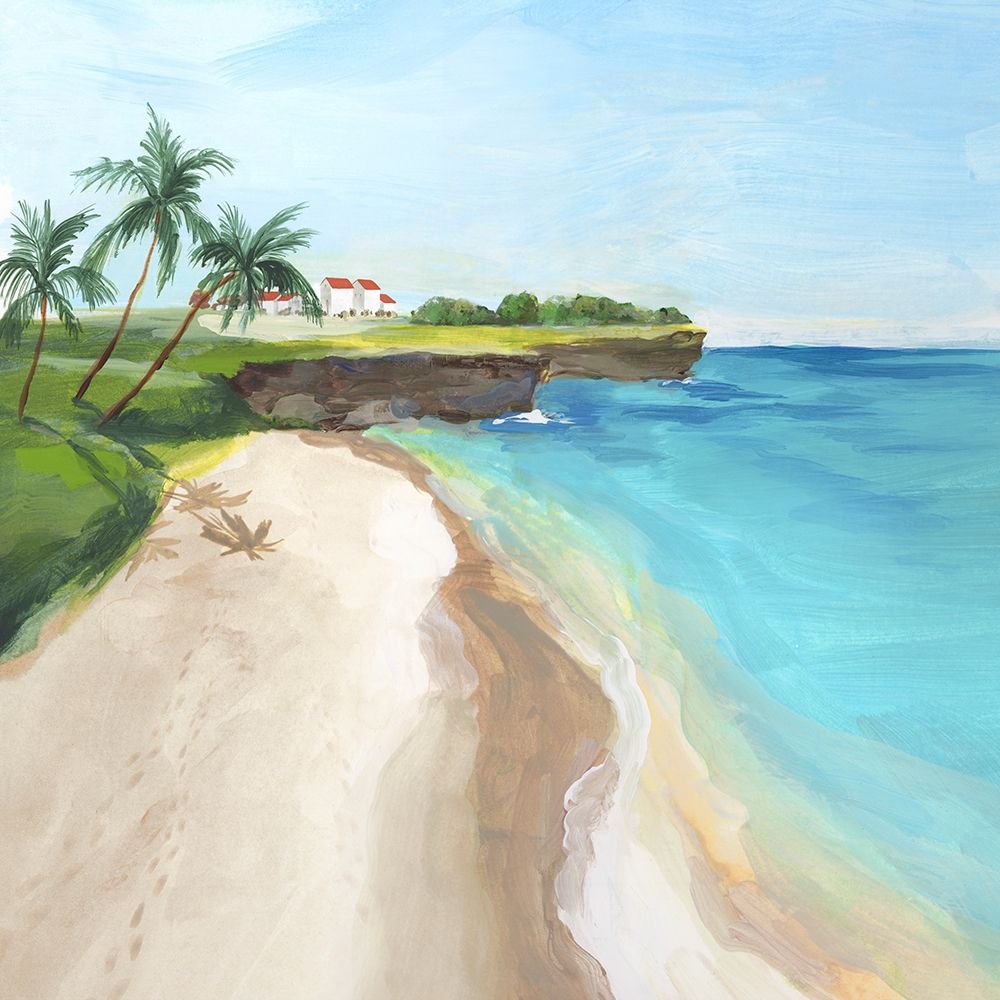 Summer Beach Walk  art print by Isabelle Z for $57.95 CAD