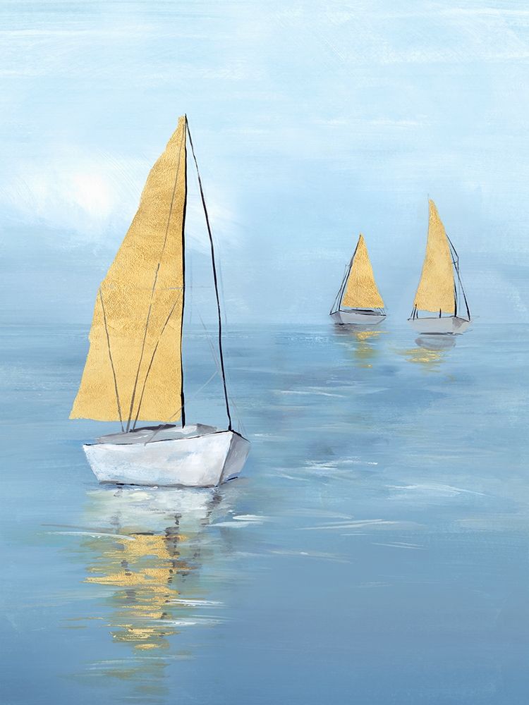 Golden Sail I  art print by Isabelle Z for $57.95 CAD