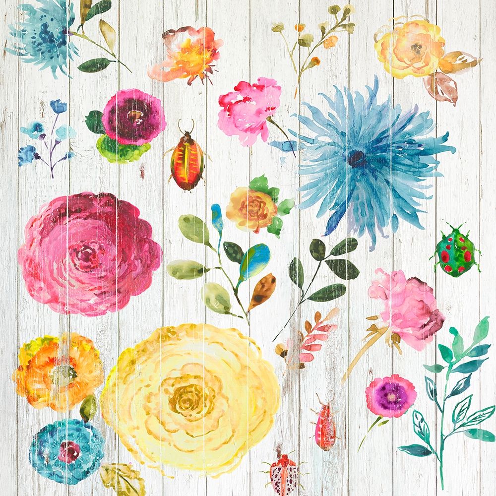 Folk Florals art print by Asia Jensen for $57.95 CAD