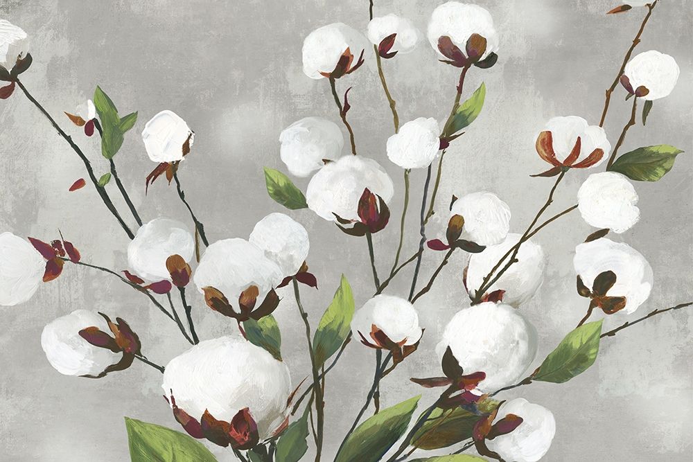 Cotton Ball Flowers I  art print by Asia Jensen for $57.95 CAD