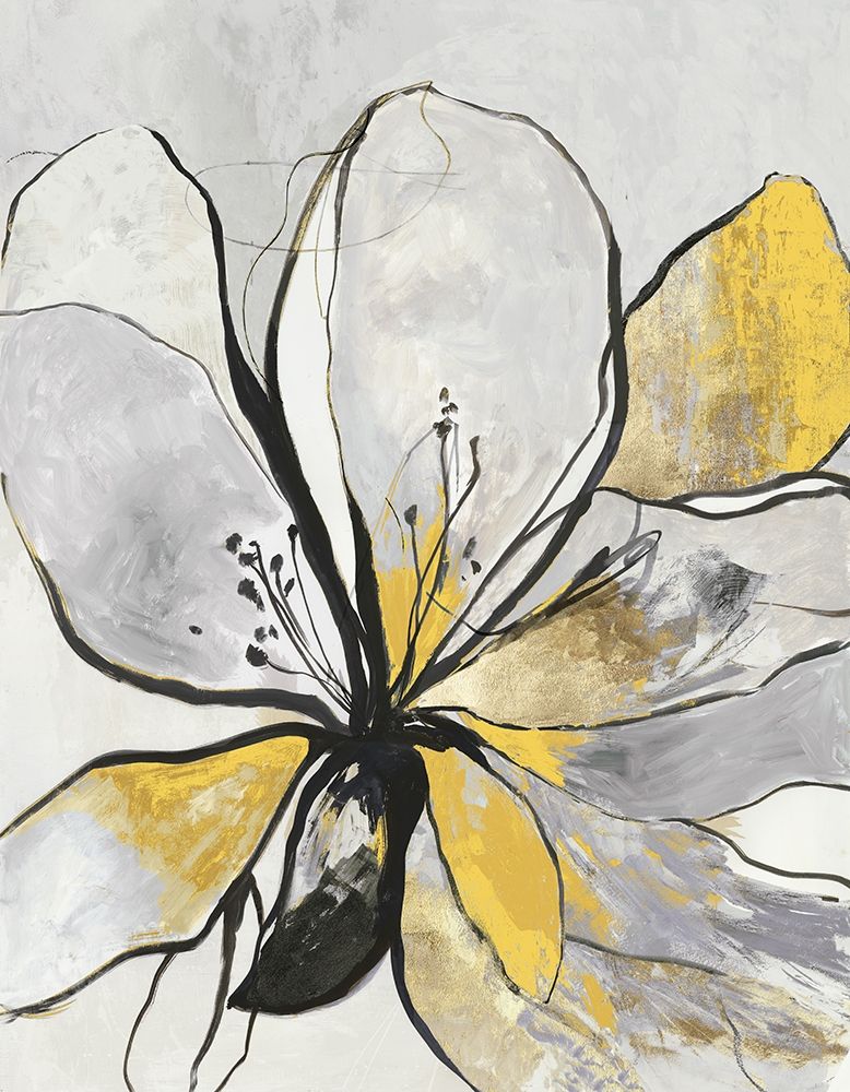Outlined Floral II Yellow Version art print by Asia Jensen for $57.95 CAD