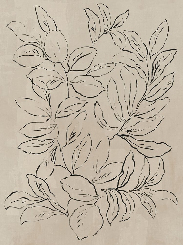Outlined Leaves II art print by Asia Jensen for $57.95 CAD