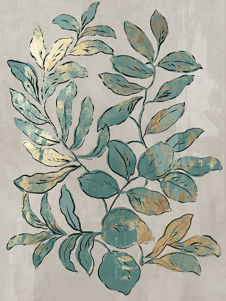 Leaves Sketches I Blue Version art print by Asia Jensen for $57.95 CAD