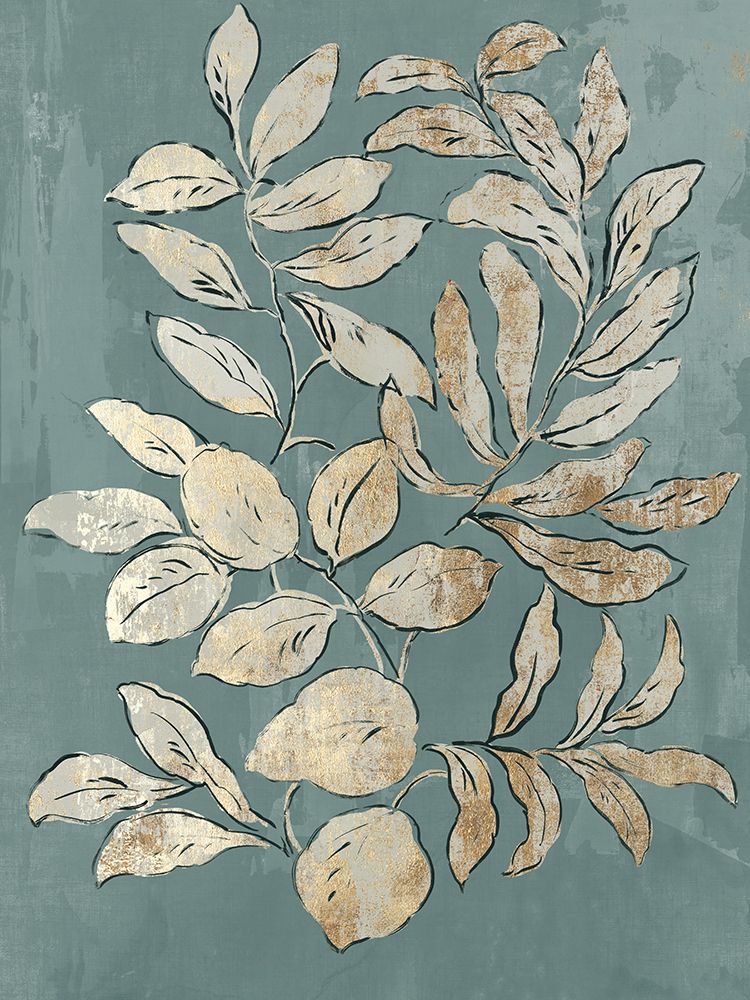 Leaves Sketches II Blue Version art print by Asia Jensen for $57.95 CAD