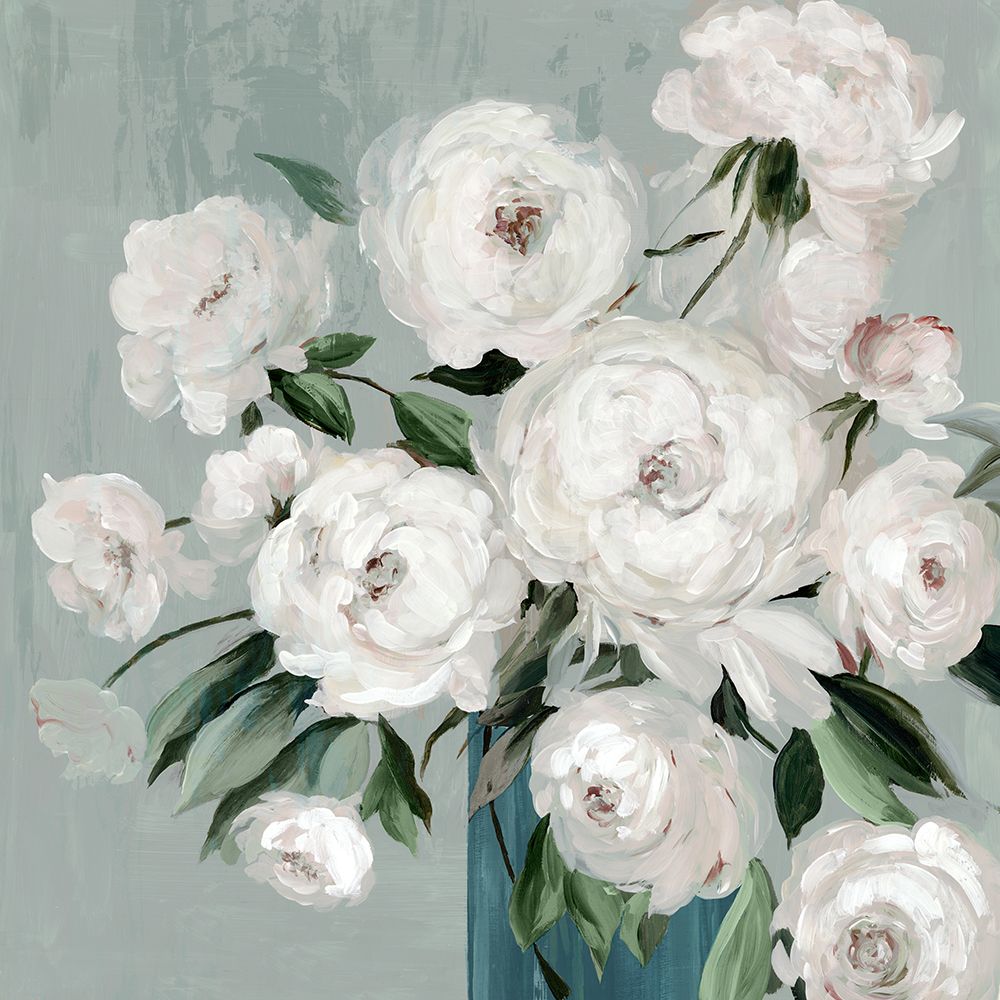 White Flowers Clusters  art print by Asia Jensen for $57.95 CAD