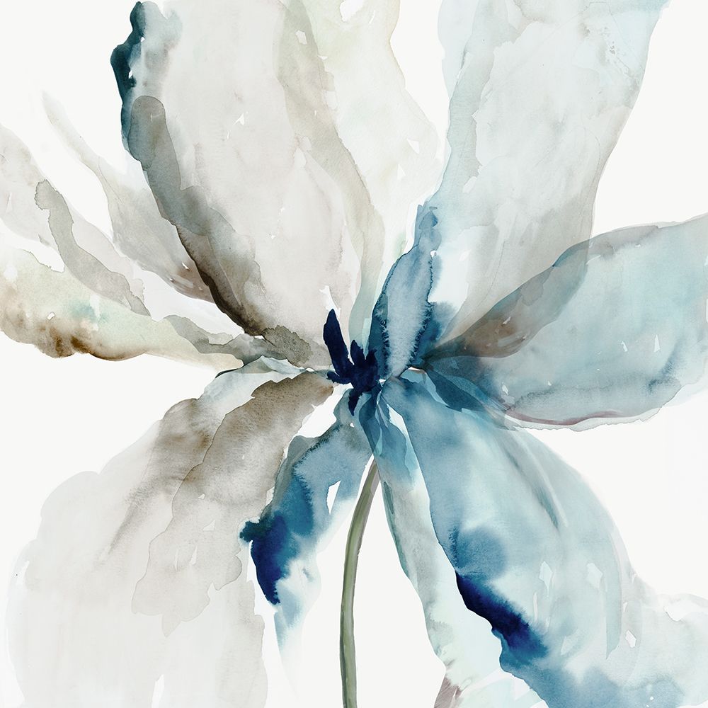 Blue Transparent Flower  art print by Asia Jensen for $57.95 CAD